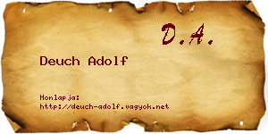 Deuch Adolf névjegykártya